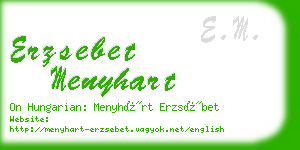 erzsebet menyhart business card